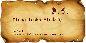 Michalicska Virág névjegykártya
